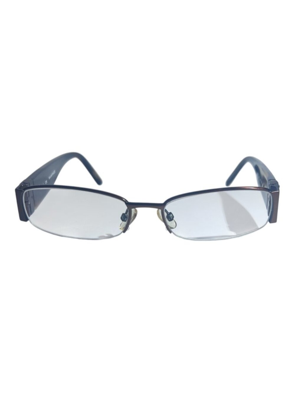 Rampage R132 Brown Semi Rimless Eyeglass Frames Only 50-16-135 Spring Hinge